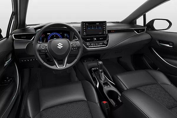 A picture of the interior of the Suzuki Swace