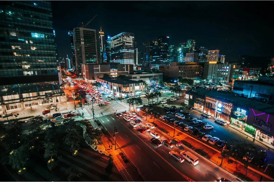 Metro Manila at night. 