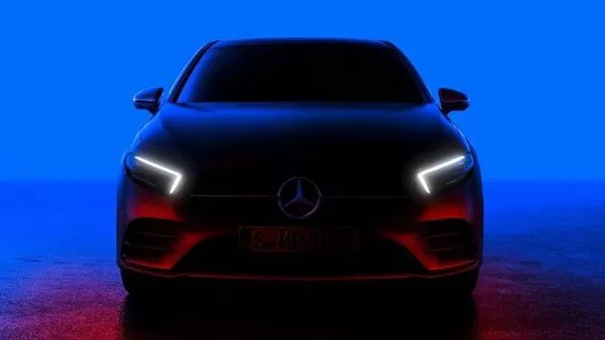 the front view of Mercedes-Benz A Class 2018