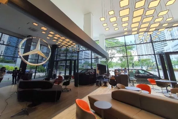 Lounge area of the new showroom