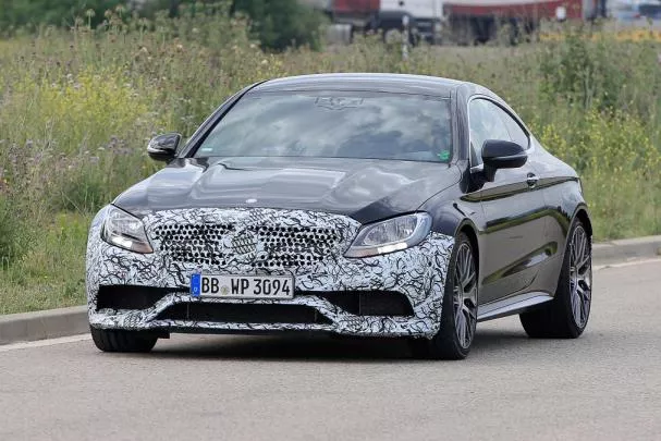 Angular front of a Mercedes-AMG C63 Coupe 2018