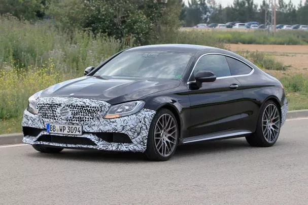 Angular front of a Mercedes C63 Coupe 2018