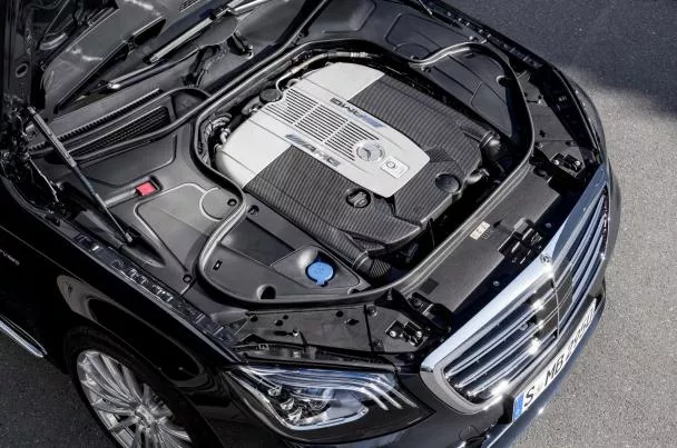 Under the hood of Mercedes-Benz model