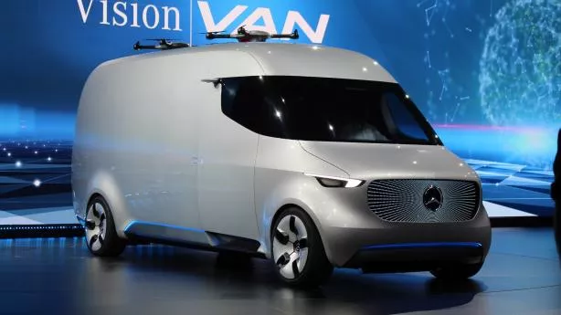 angular front of the Mercedes-Benz Vision Van Concept