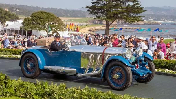 Bruce R. McCaw driving the 1929 Mercedes-Benz S Barker Tourer