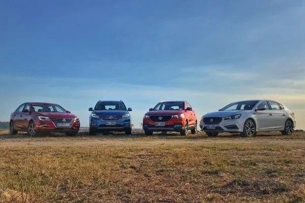 The four vehicles of MG included in its local lineup