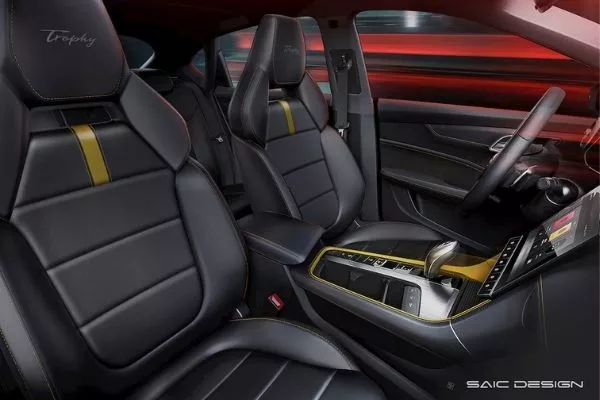 Interior view of 2021 MG 6