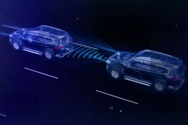 An MG Gloster safety feature demo
