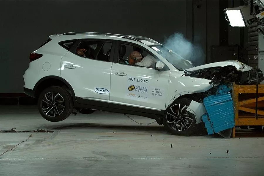 MG ZS crash testing