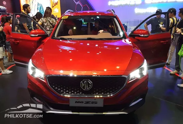 An alternate shot of the front of the MG ZS