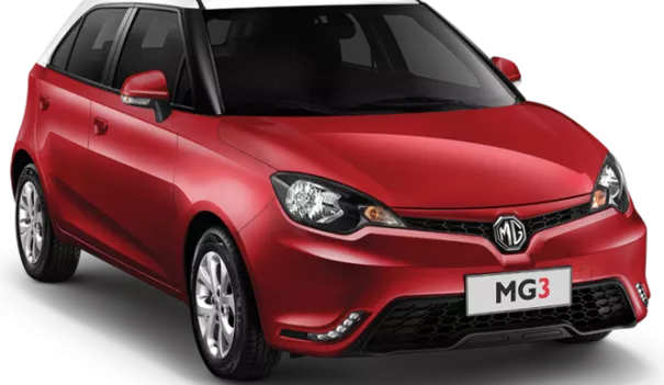 A red MG 3 angular front view