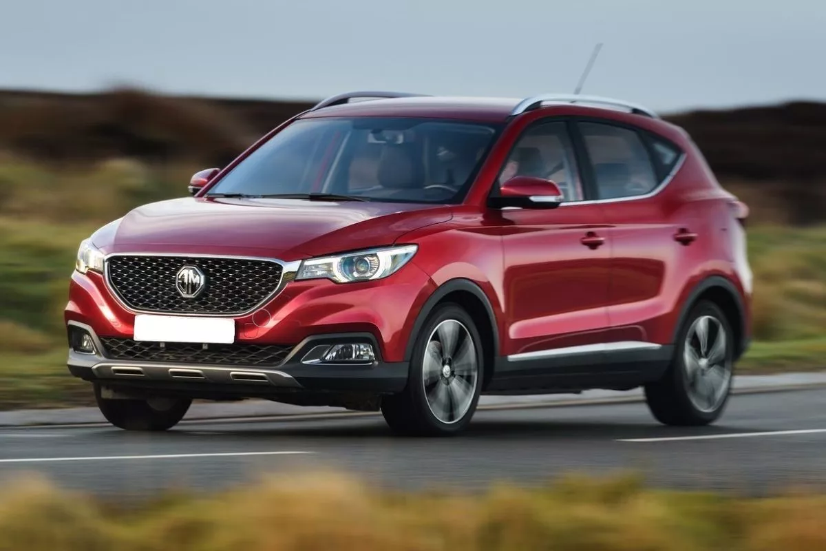 A picture of the MG ZS on the road