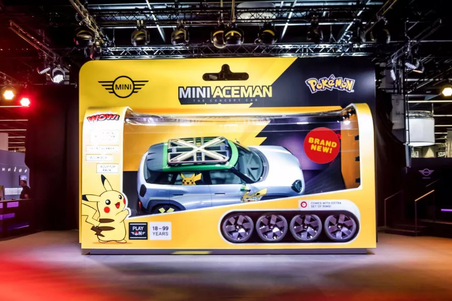 A picture of the Gamescom display for the Mini Aceman EV Concept