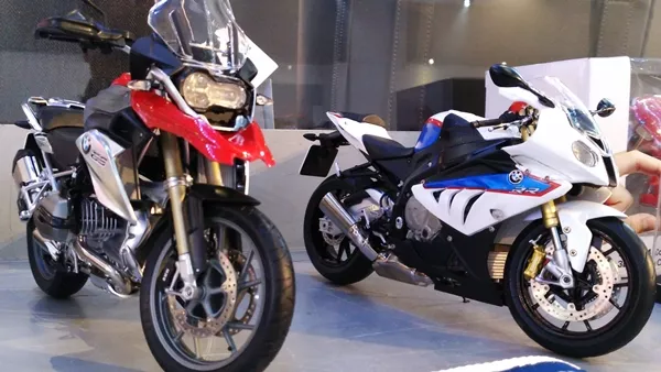Miniature BMW bikes on display at PIMS 2018