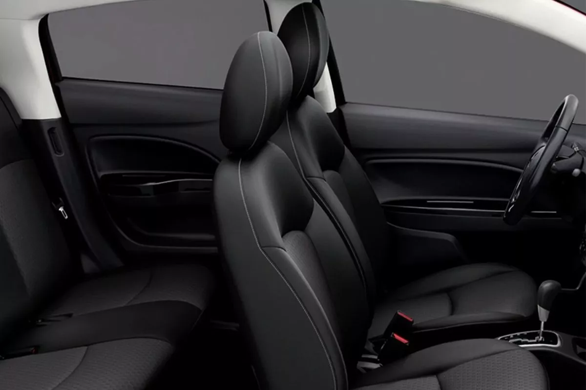 A look into the Mirage hatchback's interior