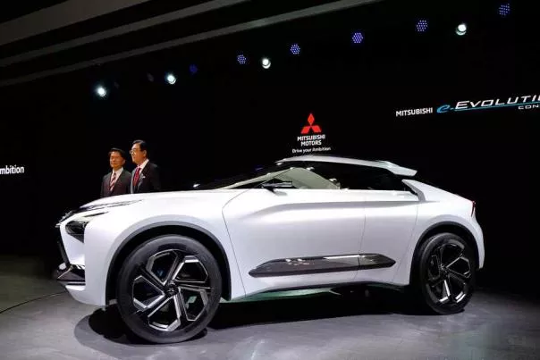 Angular side of a Mitsubishi e-Evolution