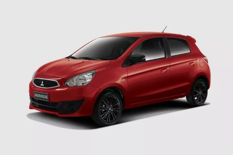 Mitsubishi Mirage color in Red Metallic