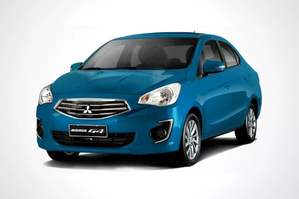 Affordable and fuel-efficient – ideal for your daily drive A blue Mitsubishi Mirage G4
