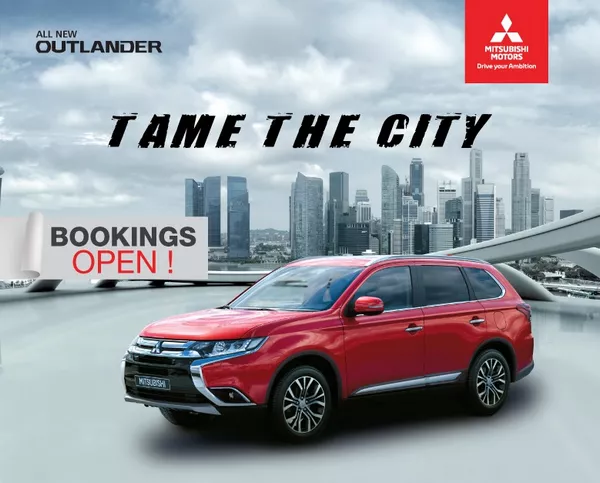 Angular front of the Mitsubishi Outlander 2018