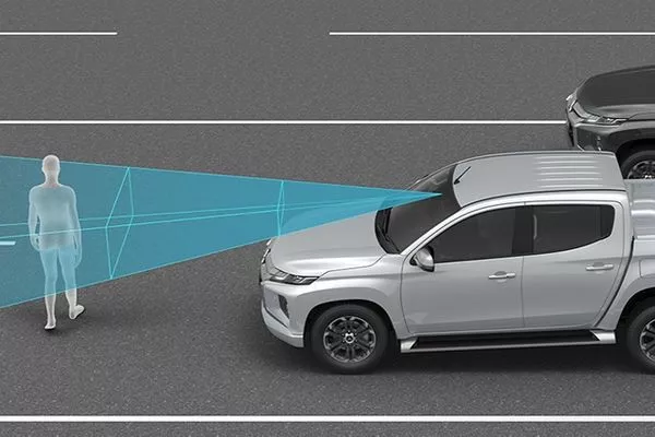 Mitsubishi Strada forward collision warning system