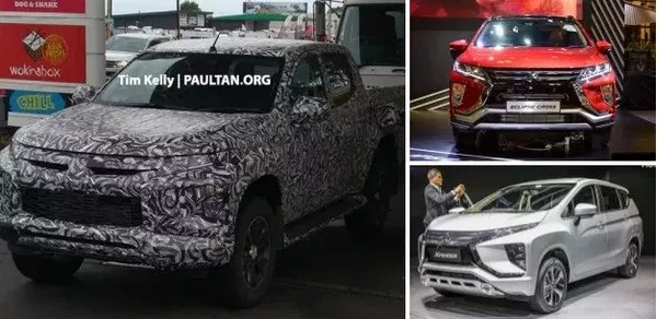 Mitsubishi Triton 2018 facelift spy shot, Mitsubishi Xpander and Mitsubishi Eclipse Cross