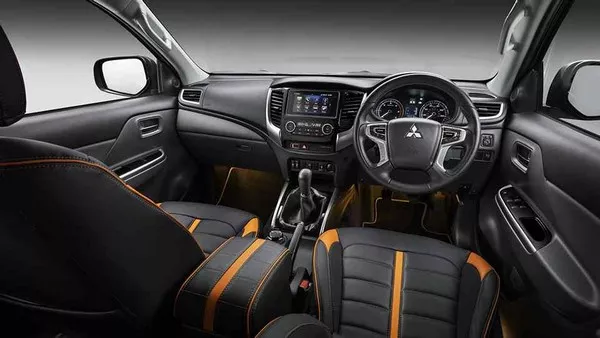 The interior of the Mitsubishi Triton Barbarian edition