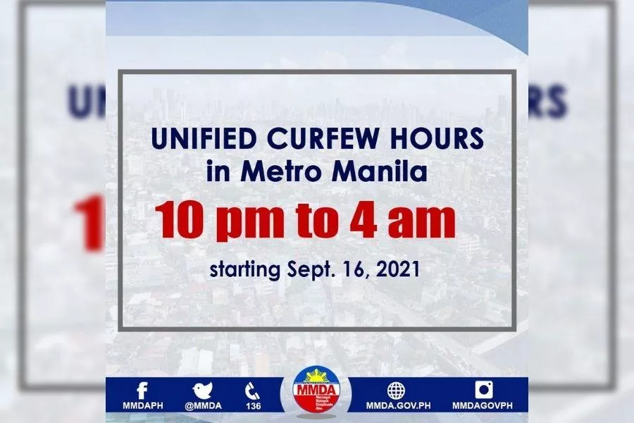 MMDA September 16 curfew hours