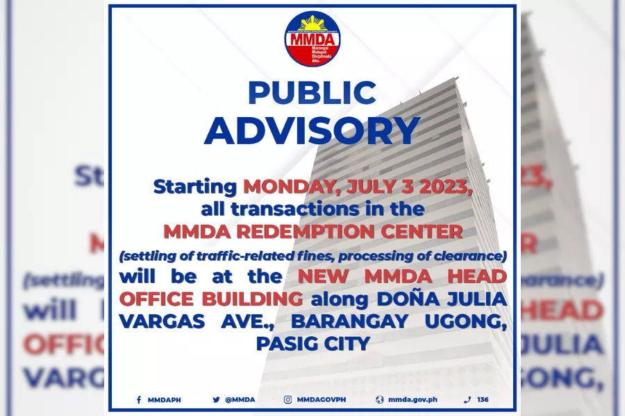 MMDA advisory