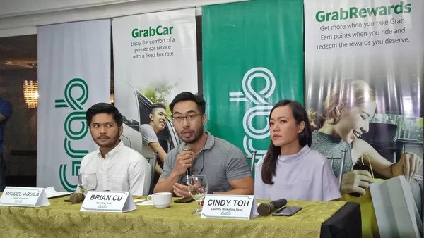 Grab personnel on a press conference