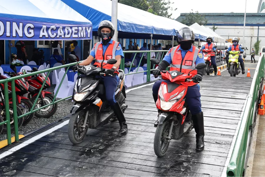 A picture of the MMDA motorcycle riding academy