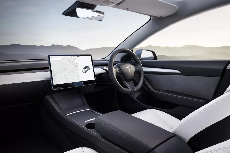 A picture of the interior of the Model Y