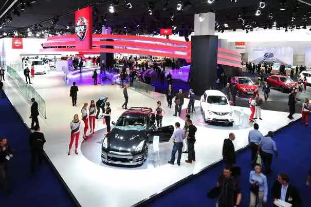 Visitors at Frankfurt motor show