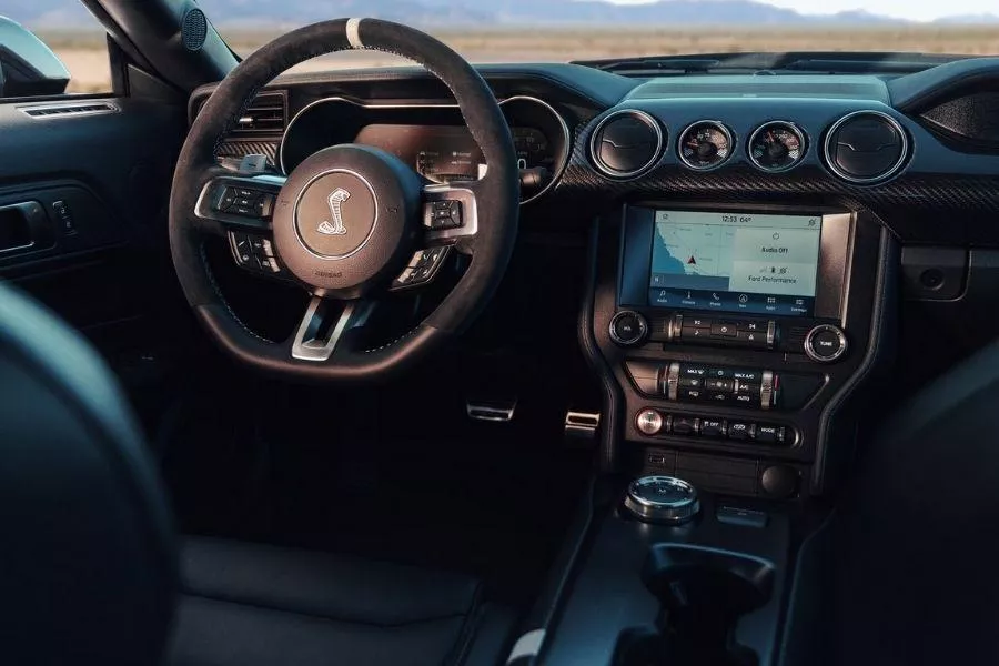 The Mustang Shelby GT500's cockpit