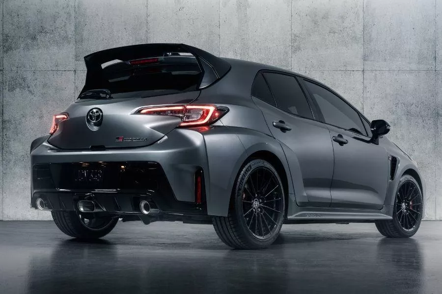 A picture of the rear of the GR Corolla