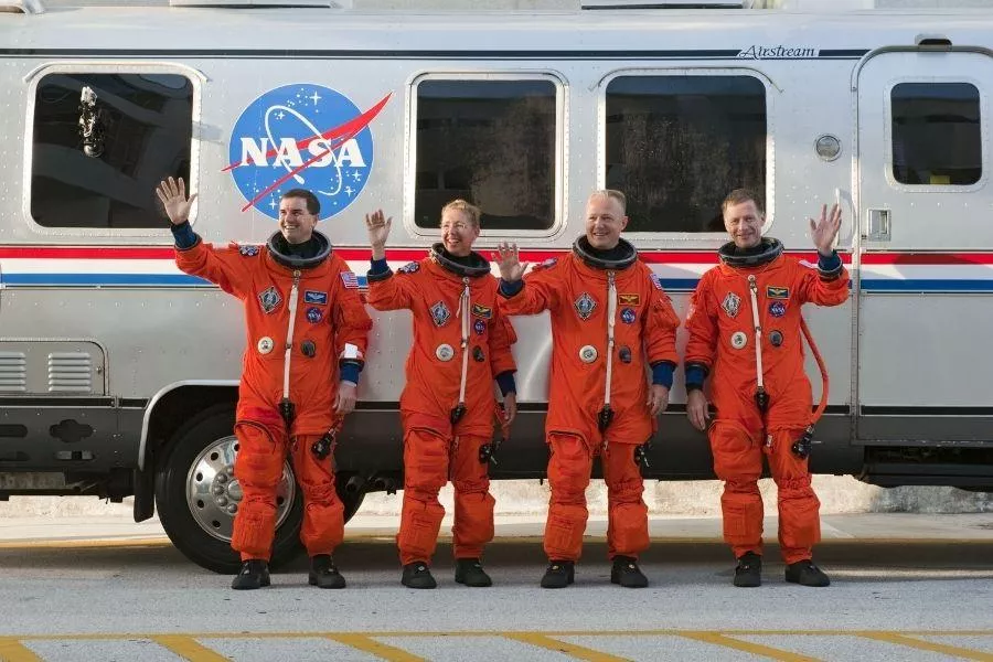 Astrovan with NASA astronauts