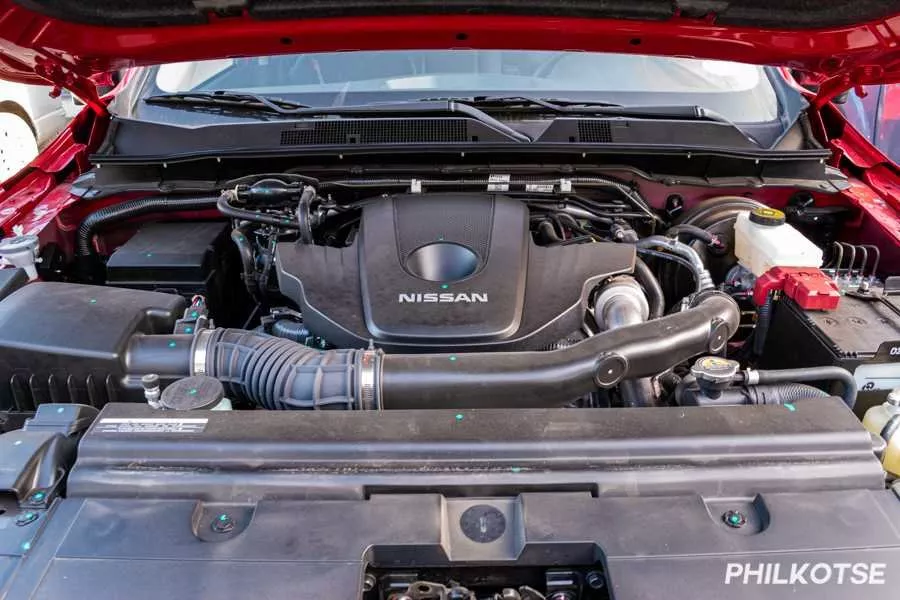 A picture of the 2021 Navara's engine
