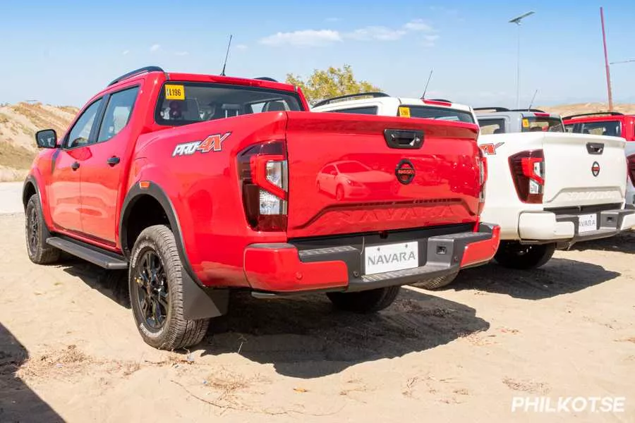 From any angle, the Navara PRO-4X looks great too A picture of several Navara's parked on the side of a road