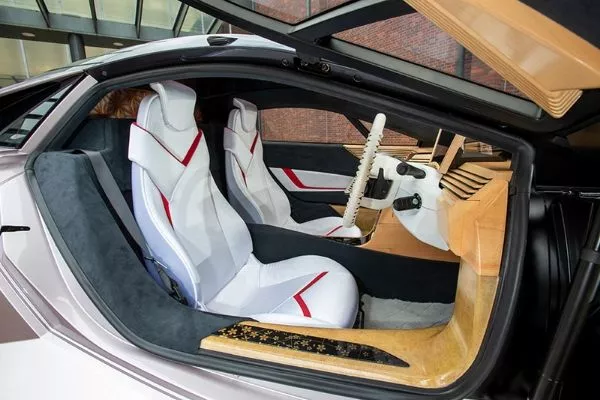 For something that's mostly made out of wood, it looks gorgeous. A picture of the NCV's interior.