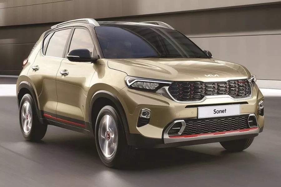 A picture of the updated Kia Sonet