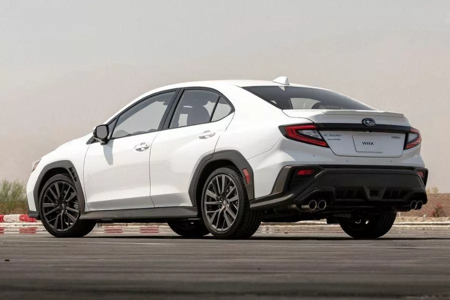 The all-new WRX from the rear