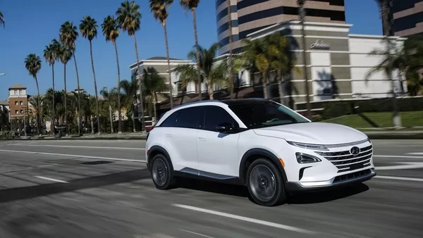 Hyundai Nexo on the road