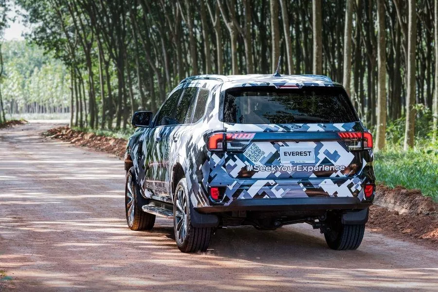 A picture of the rear of the upcoming 2022 Ford Everest