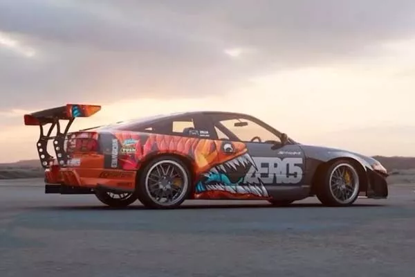 A picture of the side of the Nissan 180SX rendered in the NFS 2021 engine
