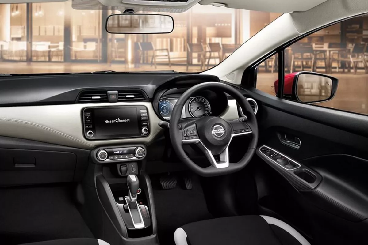 Inside the Thai-spec 2021 Nissan Almera A picture of the new ALmera's interior