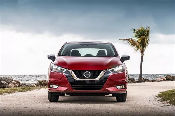 A picture of the front of the new Nissan Almera 2020