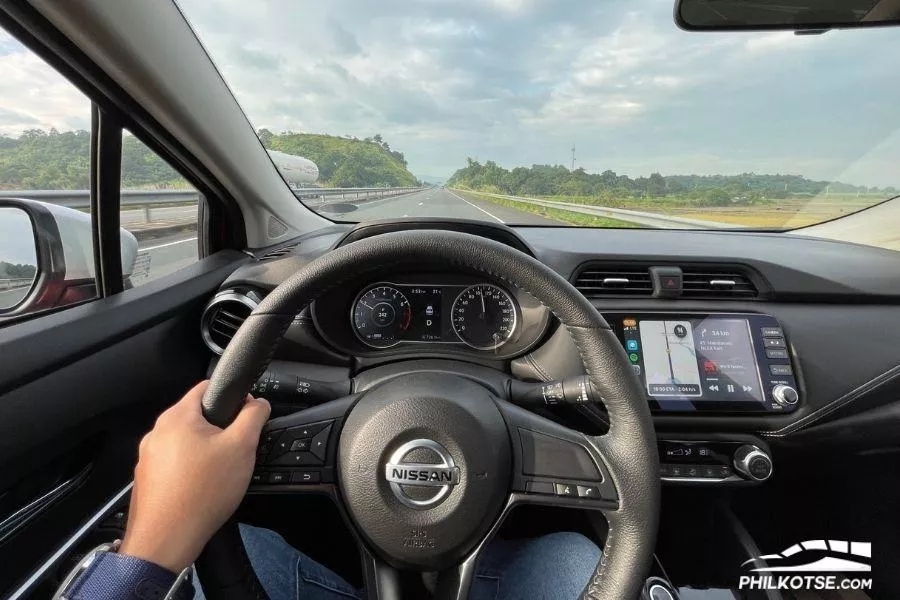 The fourth-gen Nissan Almera offers a new driving experience 2022 Nissan Almera front seat driving