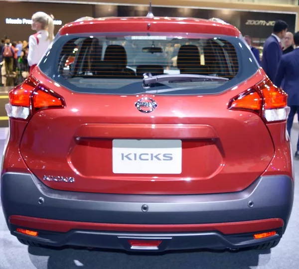 rear of the Nissan Kicks at 2017 Dubai Motor Show