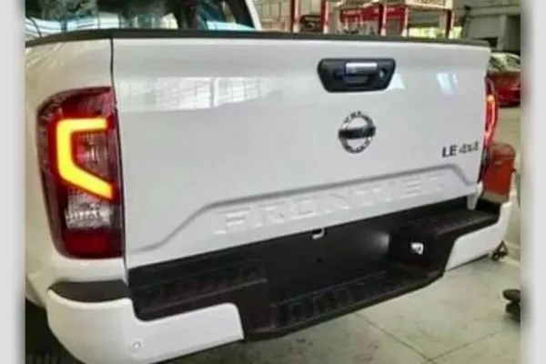 Rear view of the Nissan Navara
