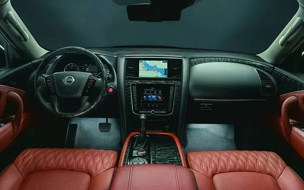 A picture of the 2020 Nissan Patrol interior. 