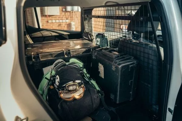 It comes with the most essential equipment for disaster responses Interior view of the Nissan RE-LEAF